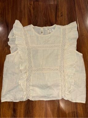 Passport Lace-Trim Ruffle Camisole - White